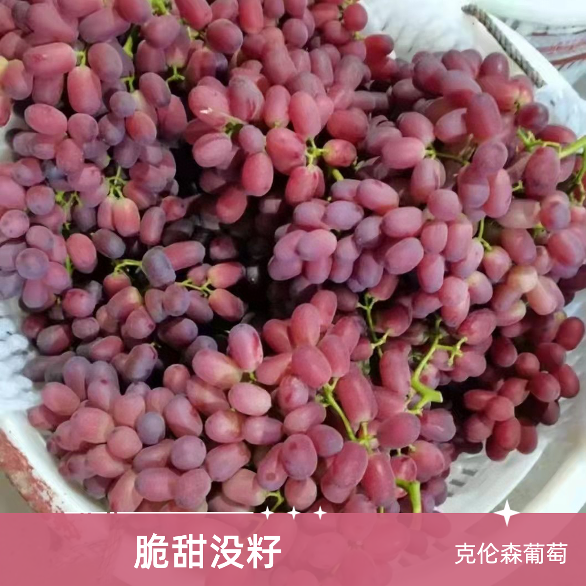 草莓无籽葡萄 脆甜  糖豆一样！皮薄  
