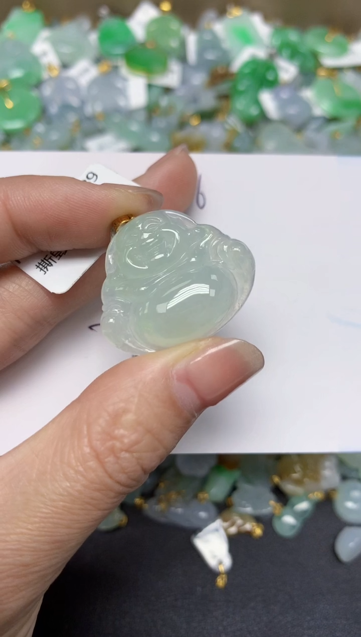 【闪购商品】翡翠颈饰18K金镶嵌 天然翡翠A货