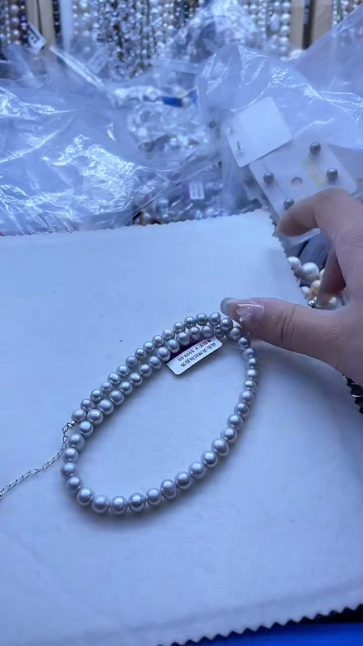 【闪购商品】淡水珍珠项链银S925镶嵌900