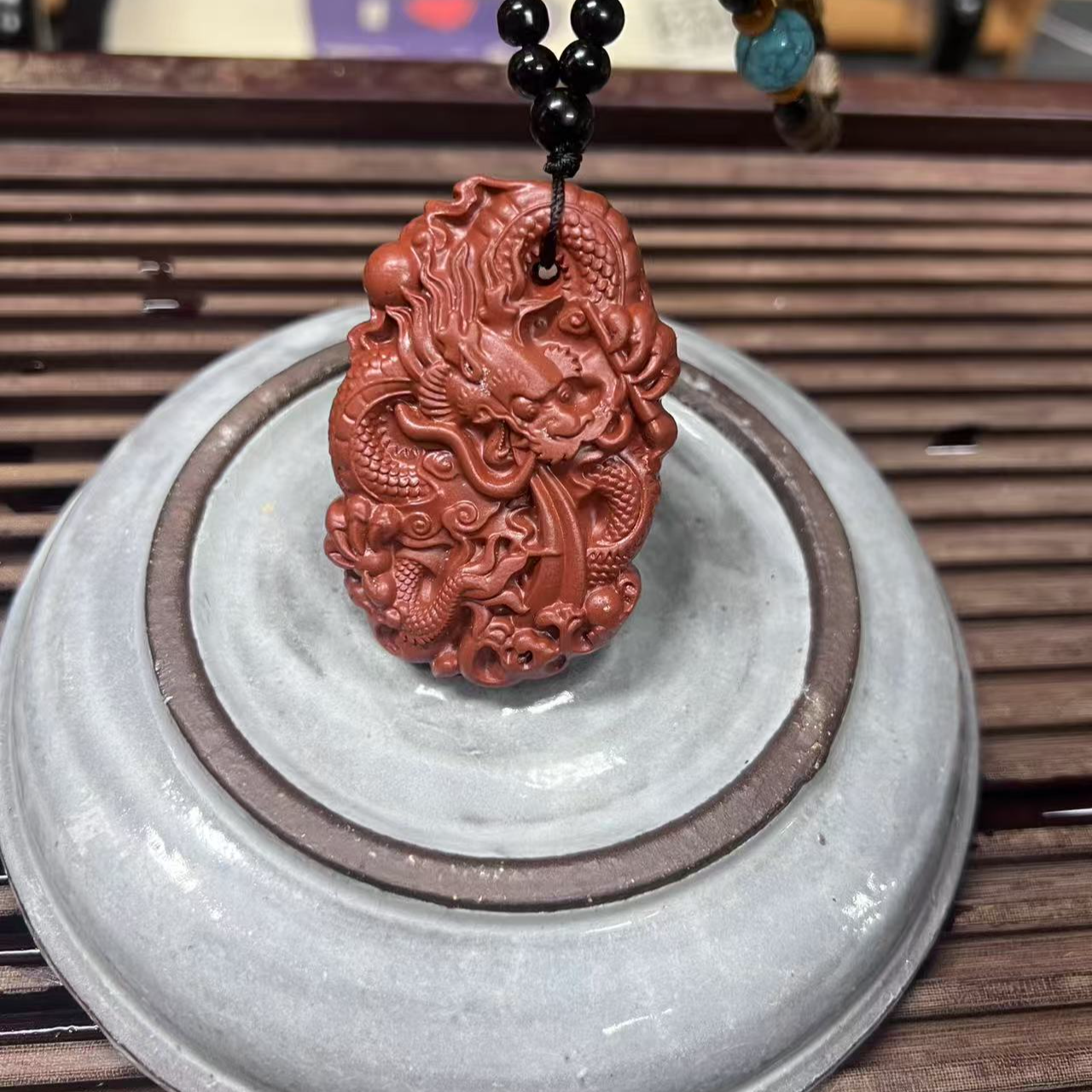 龙纹把件手串茶宠