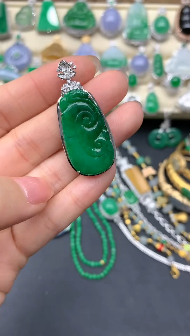 【闪购商品】翡翠颈饰18K金镶嵌263-中国好珍宝