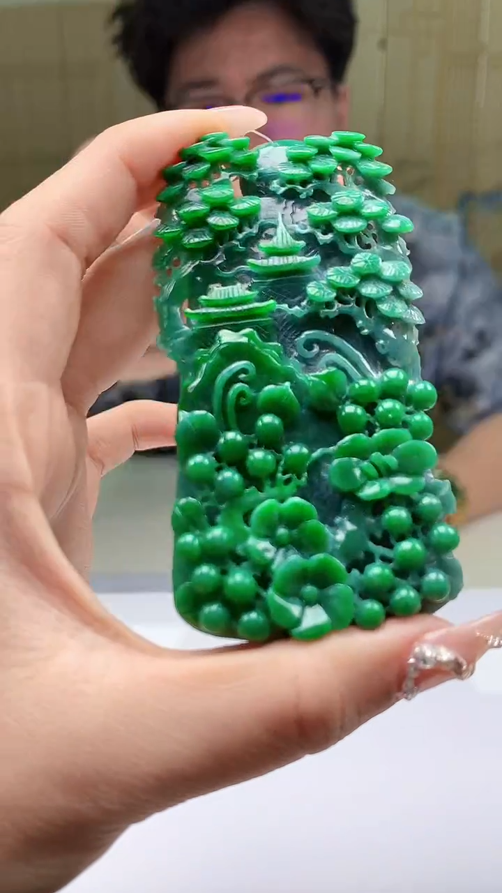 【闪购商品】定制翡翠未镶嵌4688ty-毛货挂件340