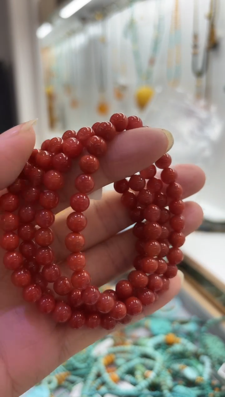 颈饰未镶嵌南红玛瑙多样性发一件  长链