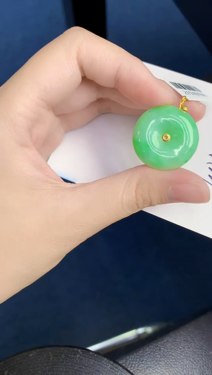 翡翠18K金镶嵌颈饰000000000