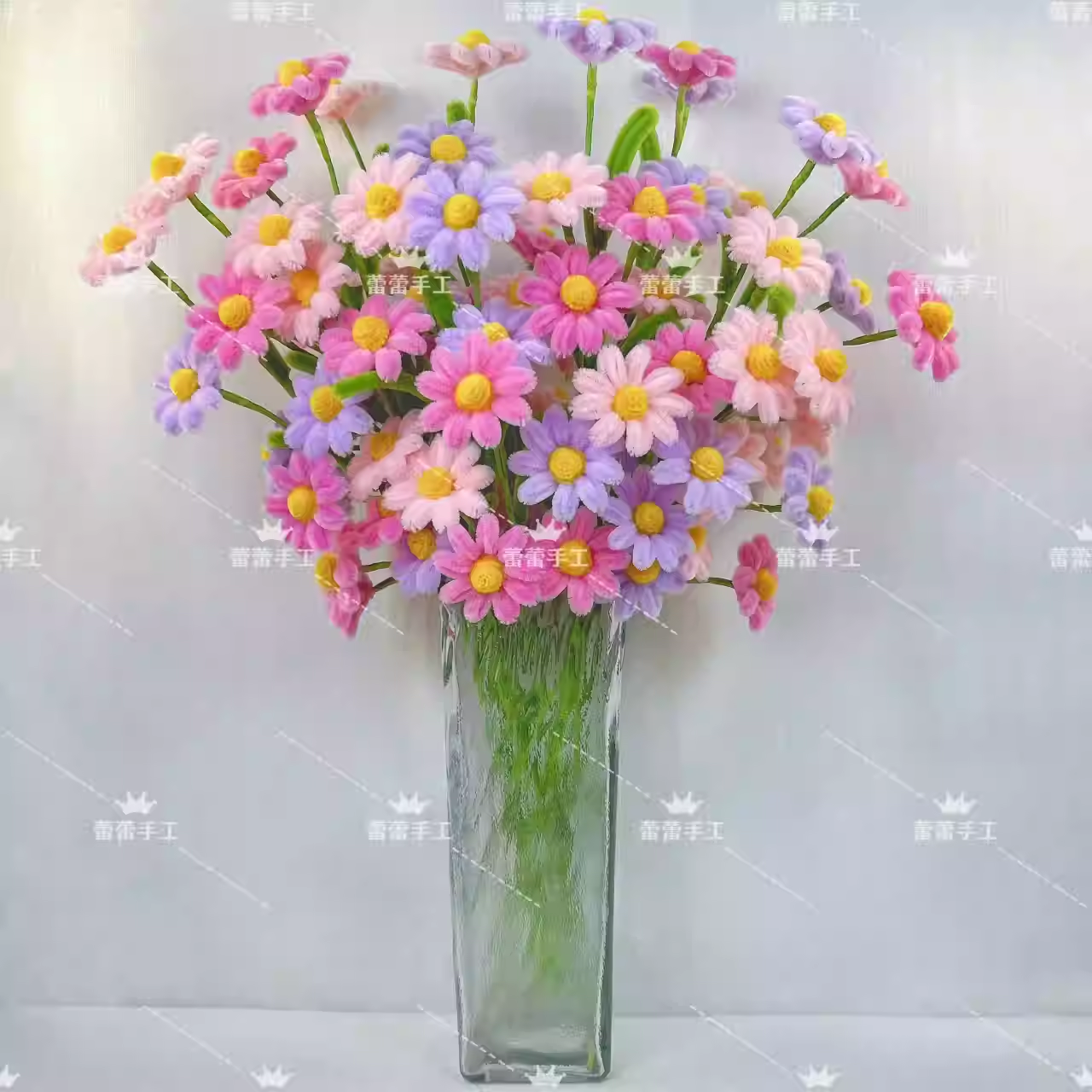 【满2单送剪刀】72朵浪漫清新小雏菊DIY扭扭棒材料包制作视频教程