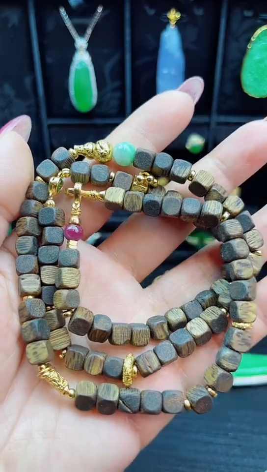 银S925镶嵌手链翡翠手串