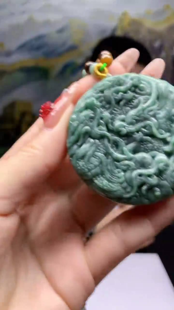 【闪购商品】定制翡翠未镶嵌1064ry-毛货挂件赠珠链23