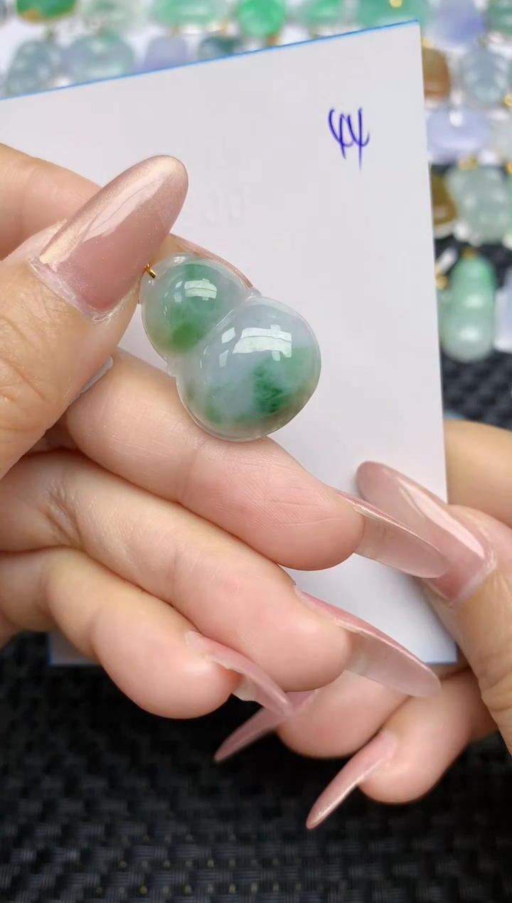 【闪购商品】翡翠颈饰18K金镶嵌天然A货翡翠 44