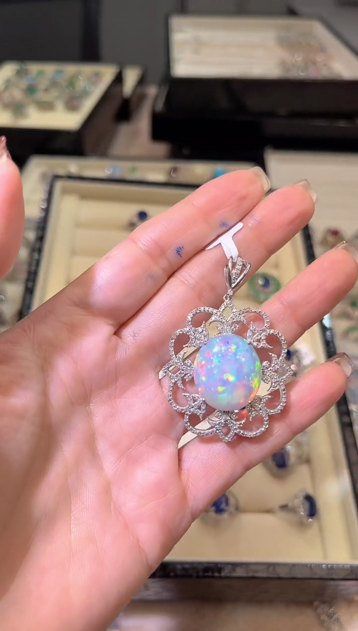 【闪购商品】定制欧泊未镶嵌吊坠