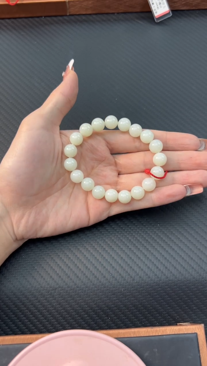 【闪购商品】和田玉手串未镶嵌且末微色差米达卡10手串
