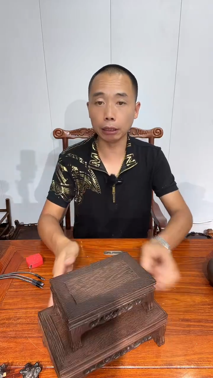 木鸡翅木原木原色长方套二