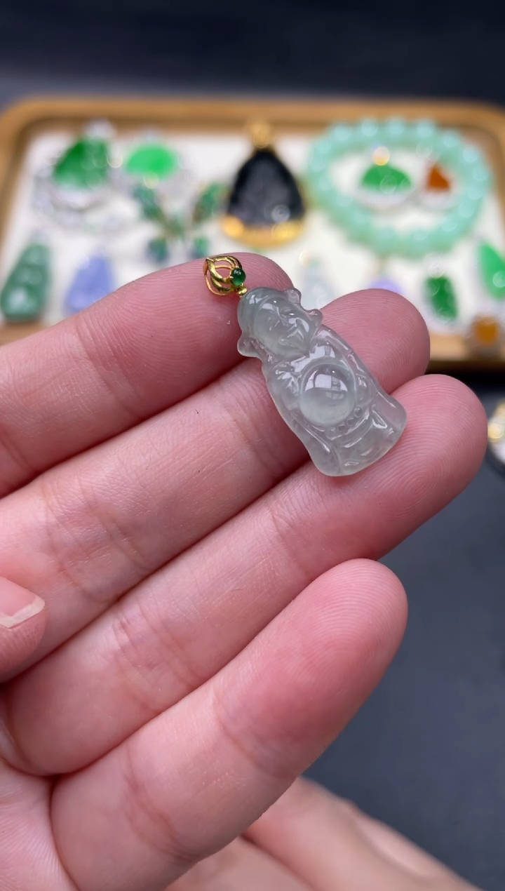 【闪购商品】翡翠颈饰18K金镶嵌43..........