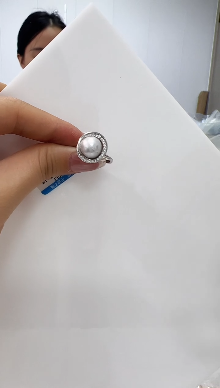 【闪购商品】海水珍珠DA银S925镶嵌戒指  E109