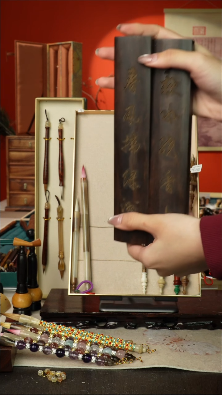 533号闪孤品高货毛笔链接 清水试笔 蘸墨不退