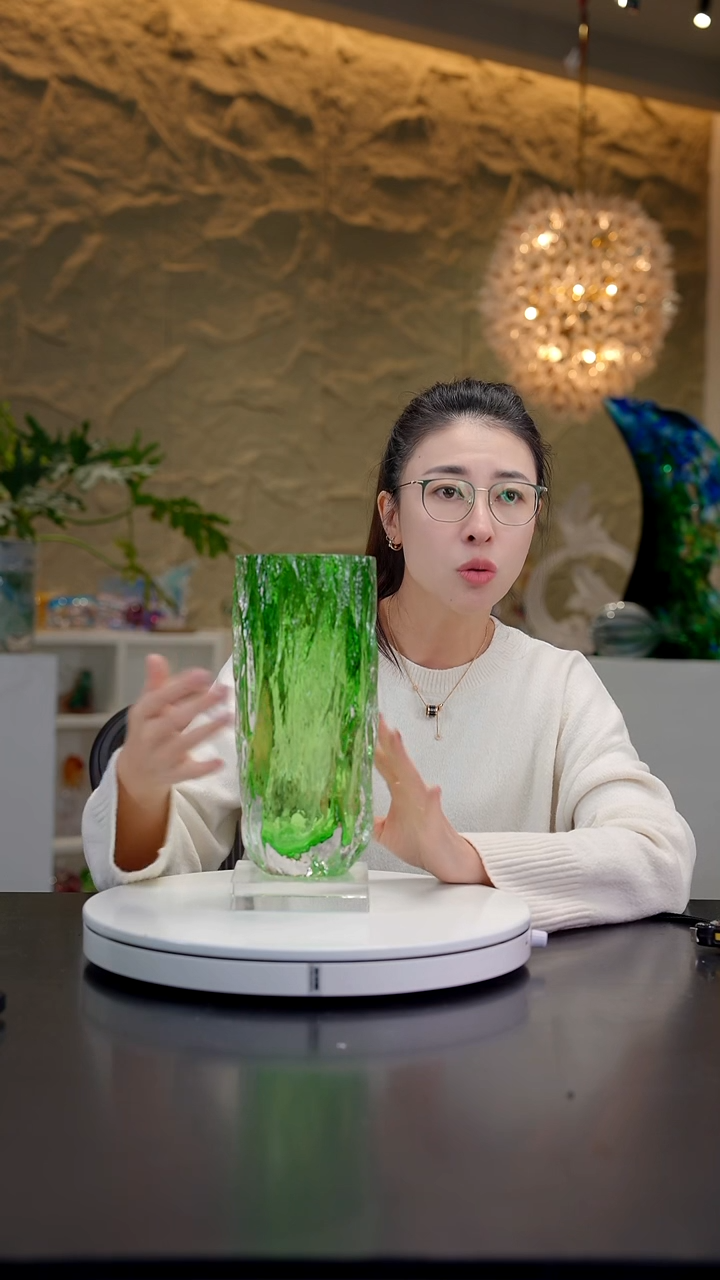 手工艺品琉璃高级祖母绿琉璃瓶