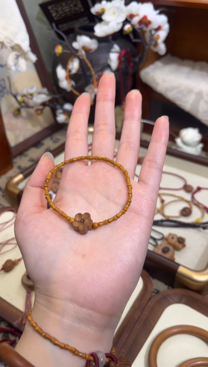 手串桃核【桃缘行】竹节「」桃木桃核辟、挡、驱、护 备注手围