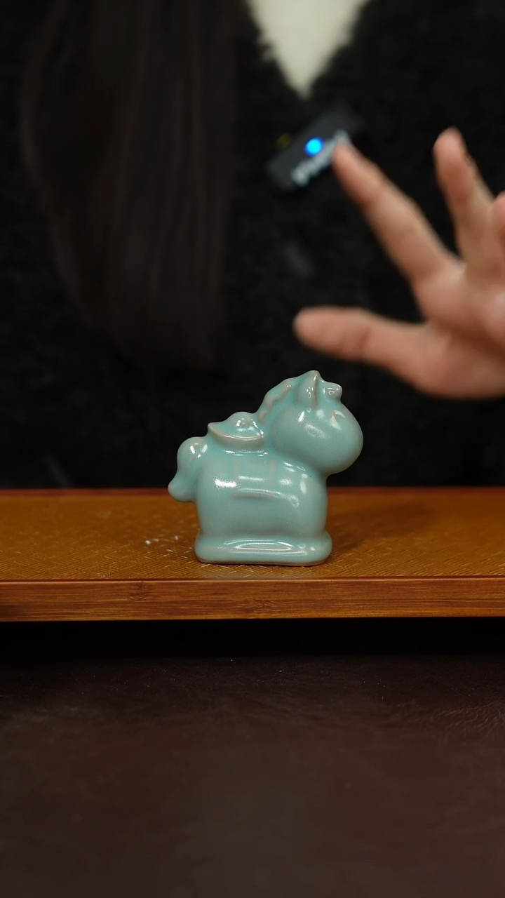 摆件陶原矿原釉汝宋汝瓷