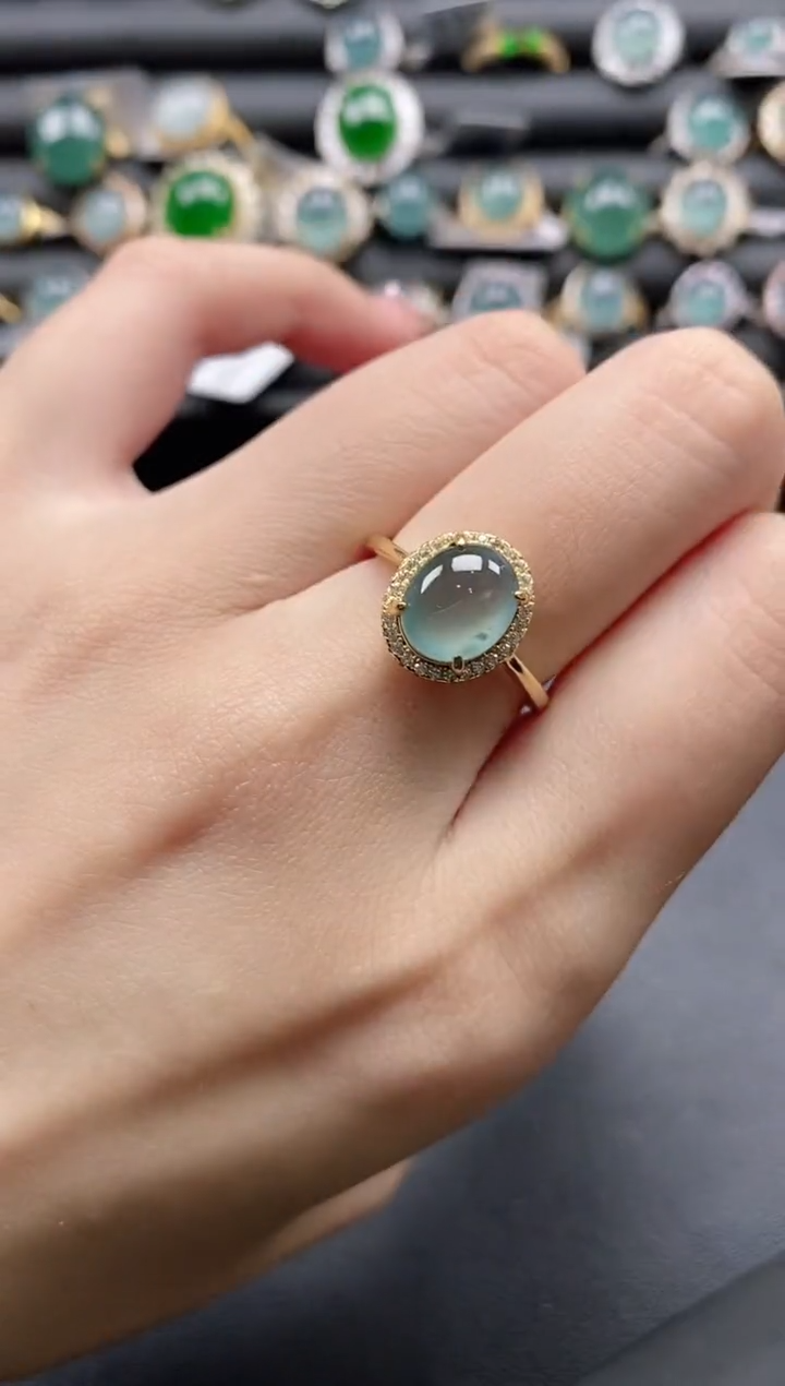 【闪购商品】翡翠戒指银S925镶嵌1111