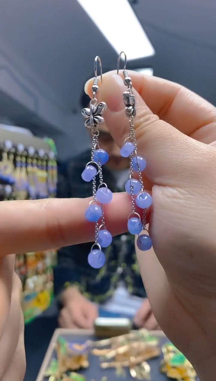 【闪购商品】翡翠耳饰银S925镶嵌0303翡翠耳钩