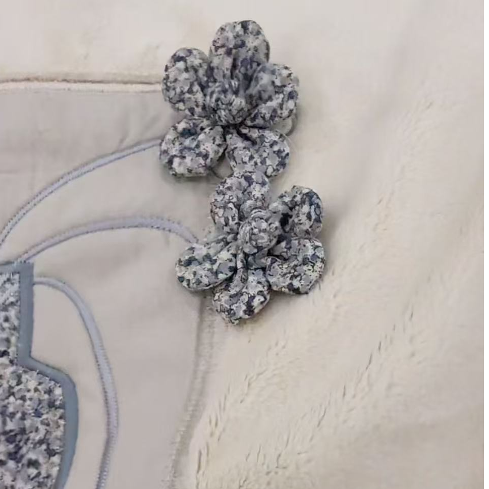 2朵小花单被套-绒公主牛奶绒