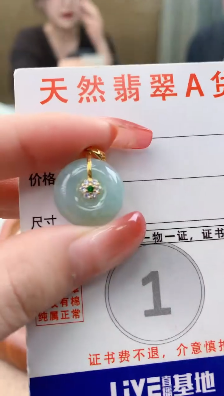 颈饰未镶嵌翡翠天然A货翡翠挂件