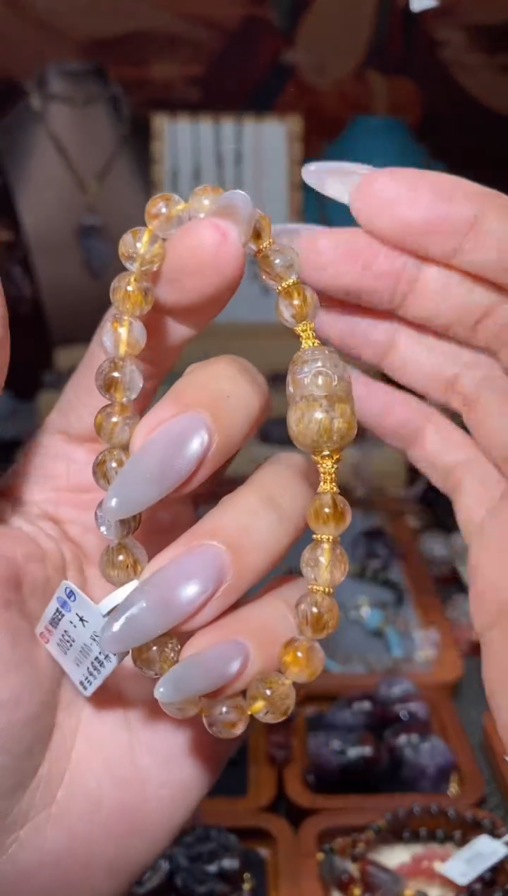 【闪购商品】水晶手串未镶嵌极光金多多