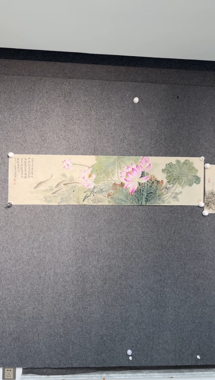 国画夏淑君老师四尺对开