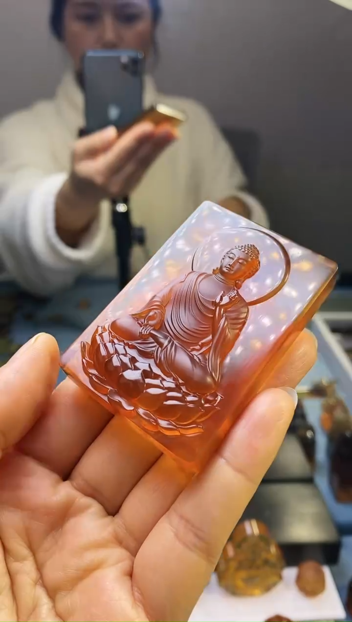 【闪购商品】琥珀颈饰未镶嵌HP98-44（大日如来）