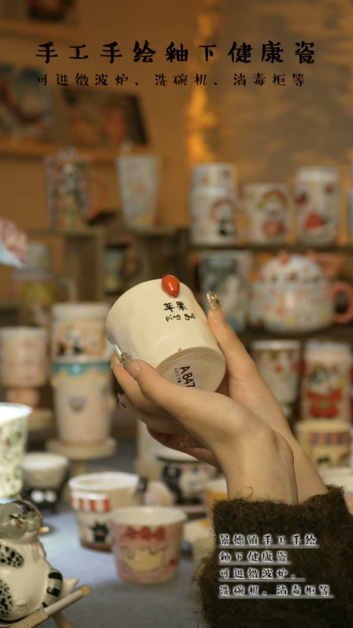 【闪购商品】杯景德镇高温釉下彩陶瓷&A847