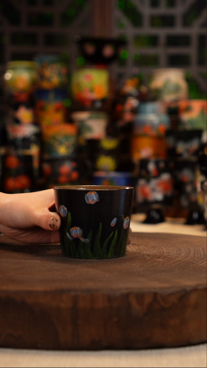 油画   釉下彩  杯子