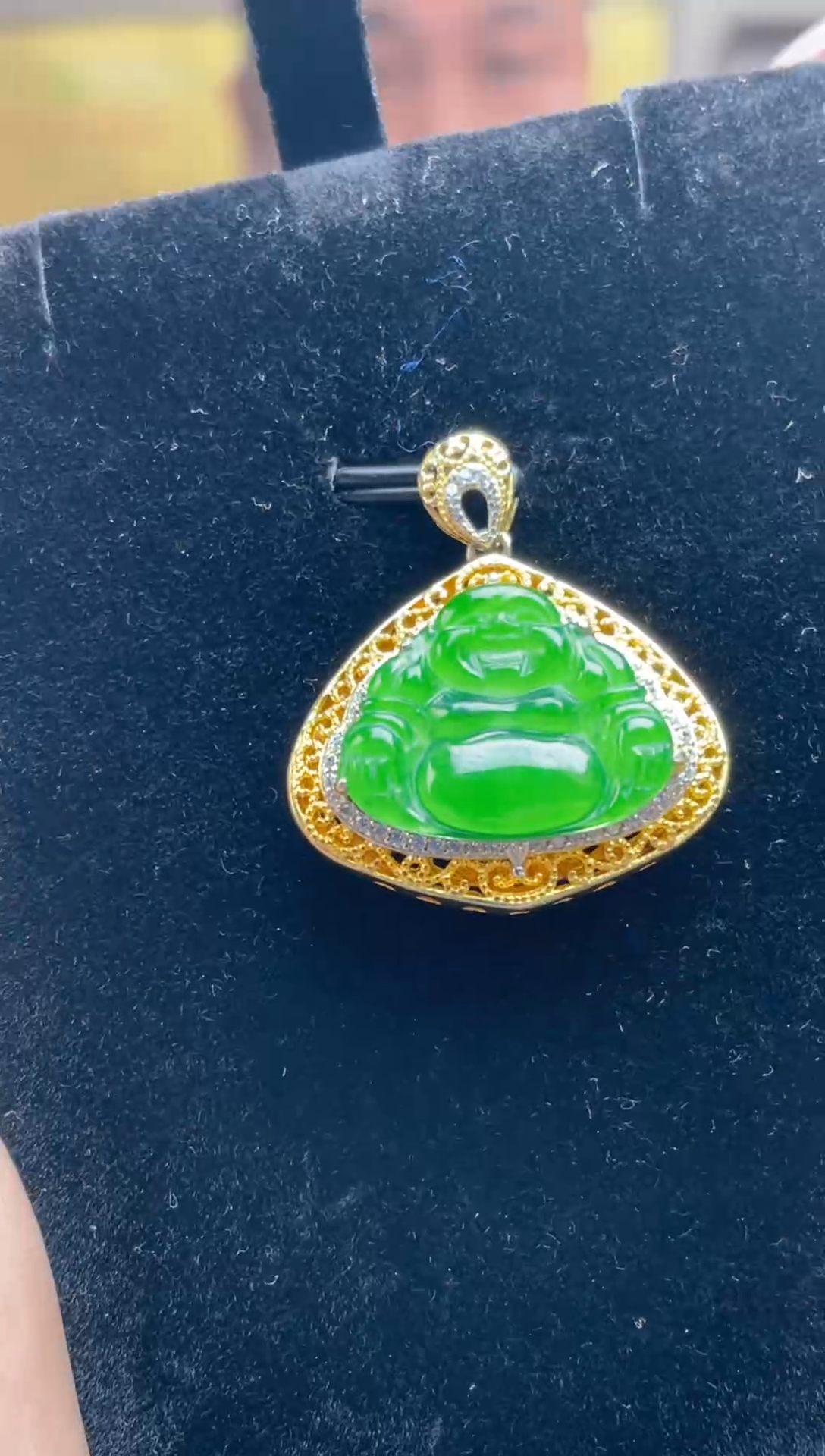 【闪购商品】翡翠颈饰银S925镶嵌文创珠宝天然A货翡翠多样性发一