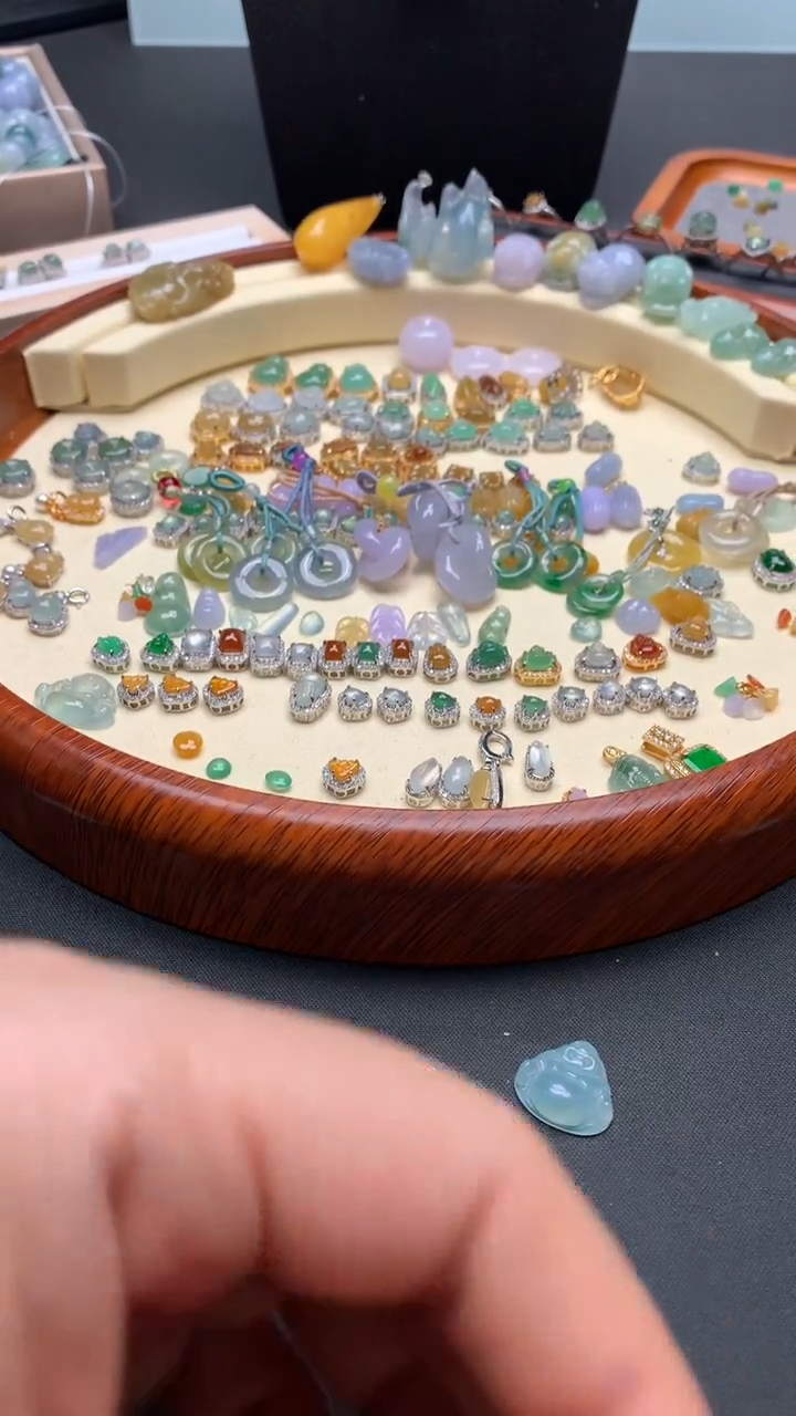 【闪购商品】翡翠颈饰银S925镶嵌翡翠镶嵌白菜