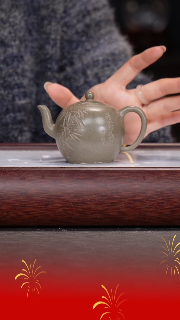 【闪购商品】紫砂茶杯刘强洪/鲨皮青/美人肩/170cc