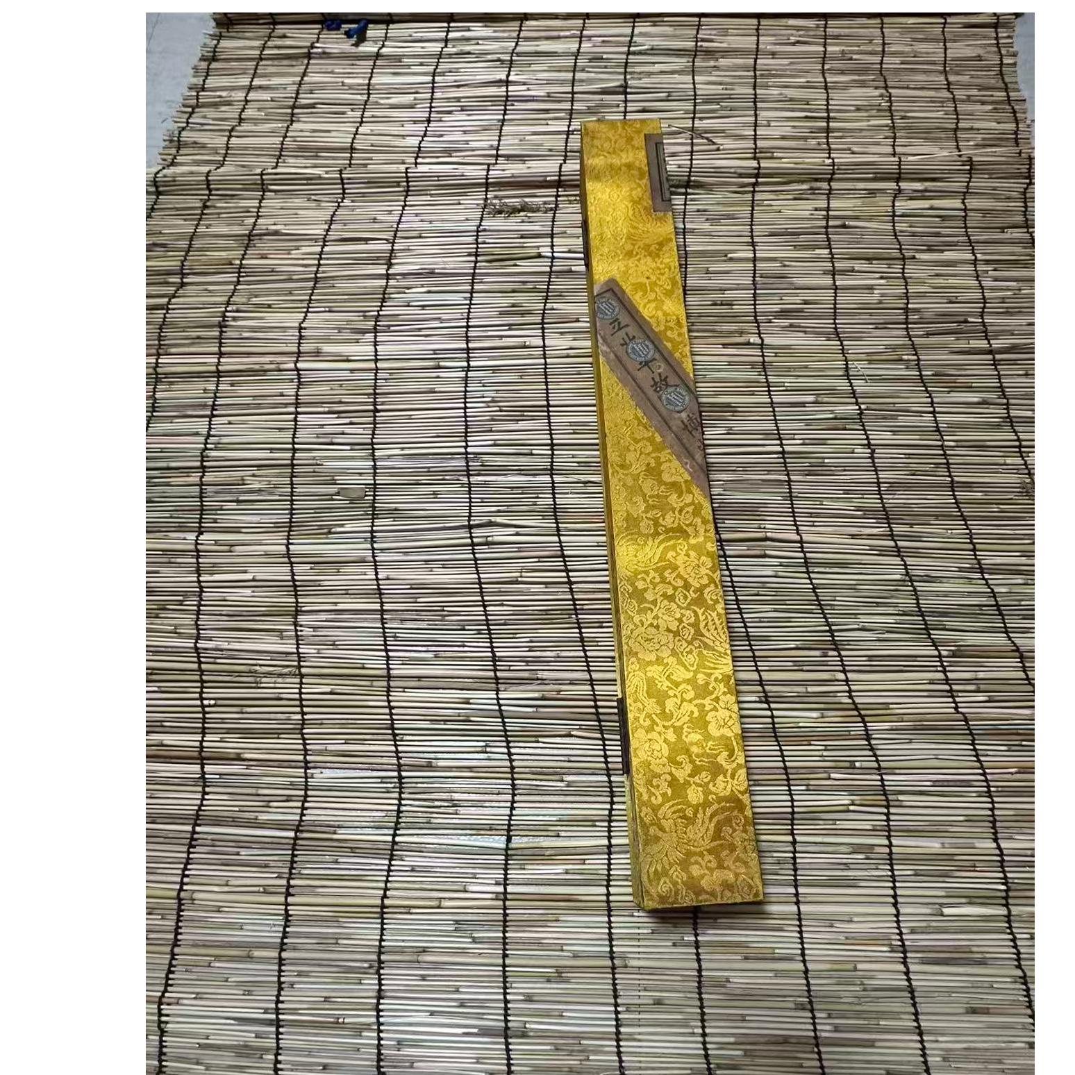 黄色长木盒88精美家居摆件闷