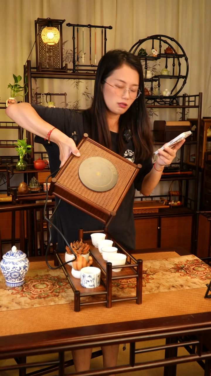 直方平竹编电陶炉