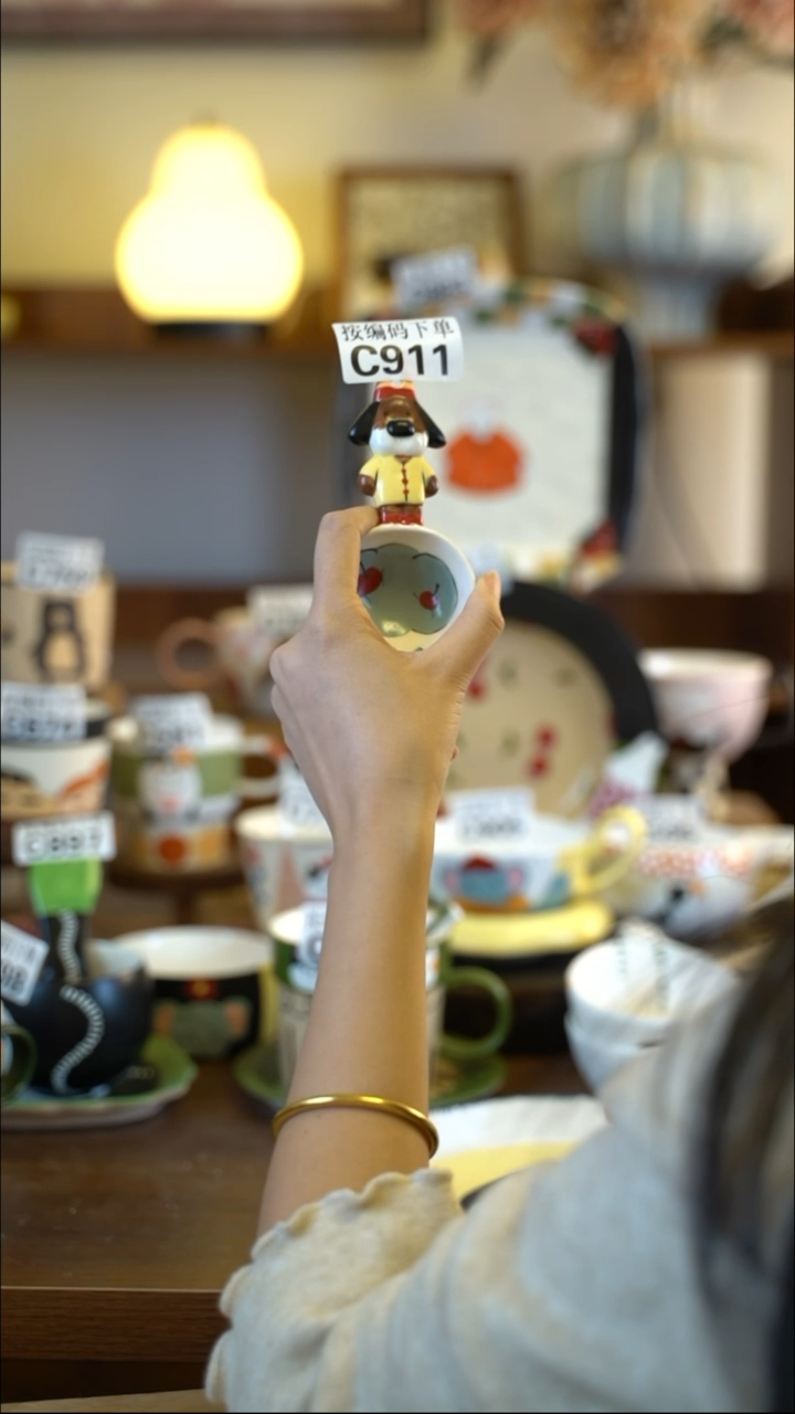 摆件陶C911 阿满屋手工手作陶瓷 