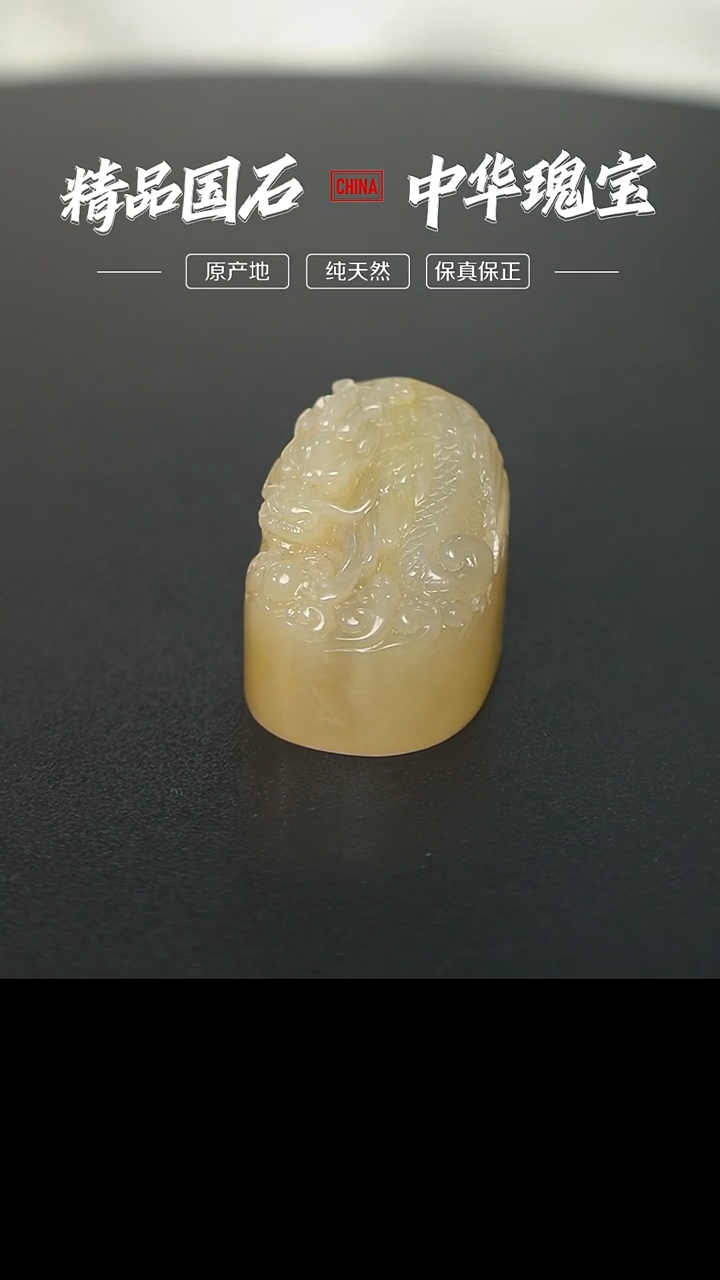 寿山石荔枝冻傲龙印章