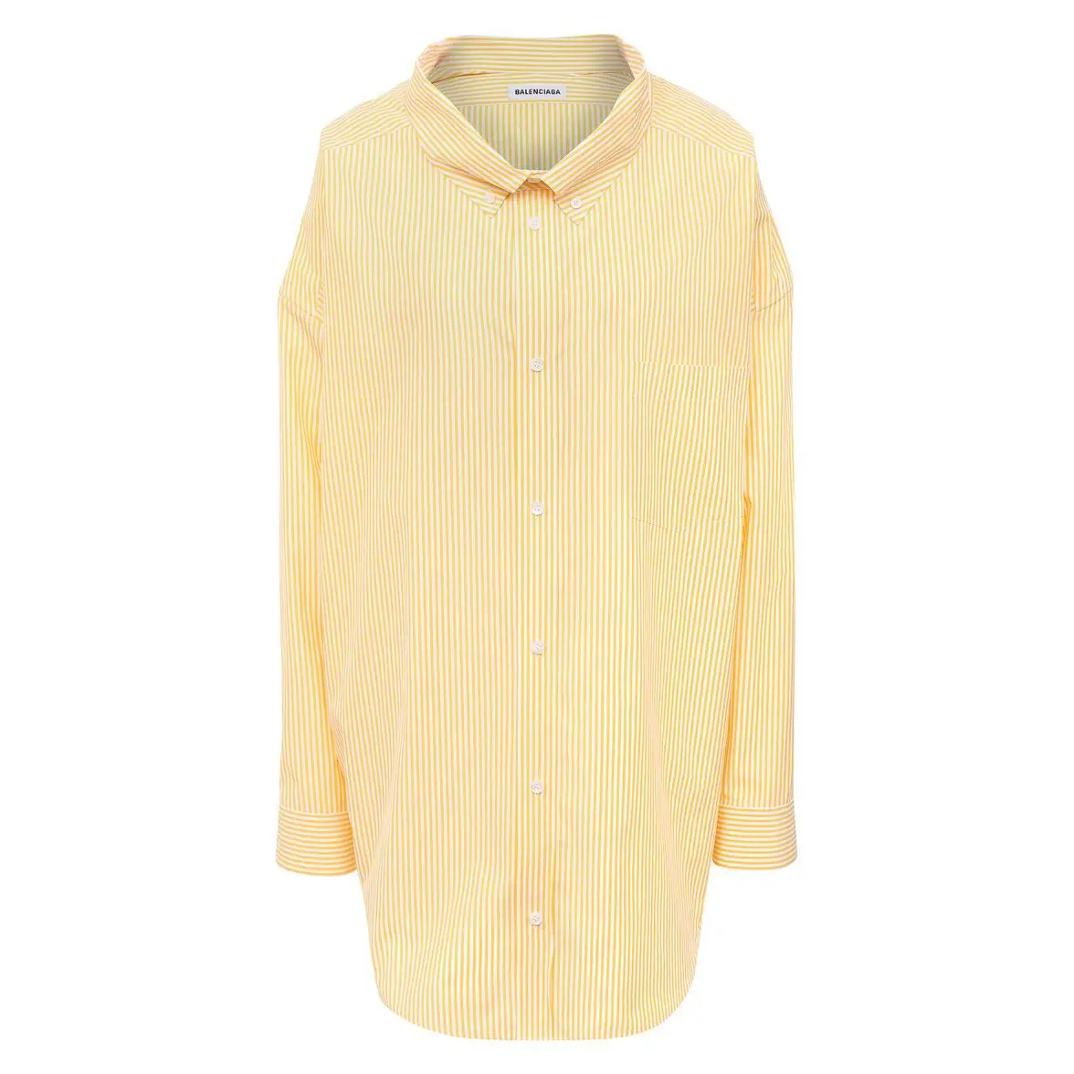 未使用 Balenciaga/巴黎世家 条纹衬衫 黄白/36