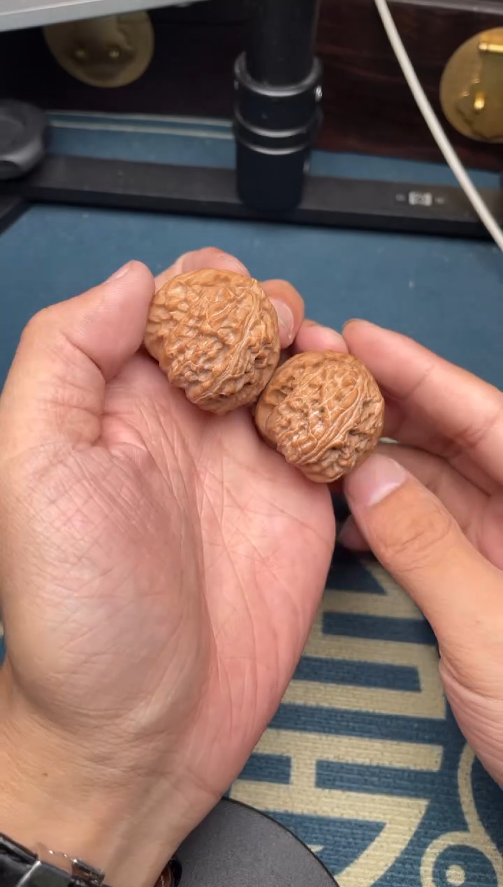 文玩核桃吊坠白狮子34