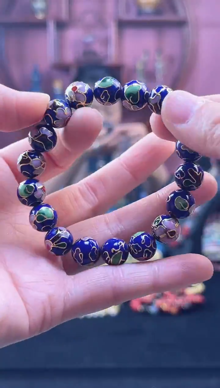 非遗 景泰蓝  手串 1.0 宝蓝