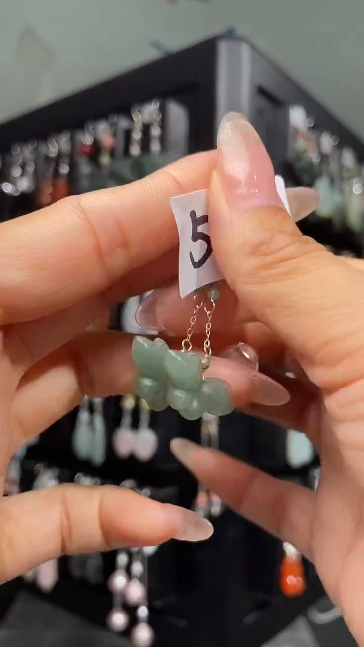紫晶耳饰银S925镶嵌喜欢拍