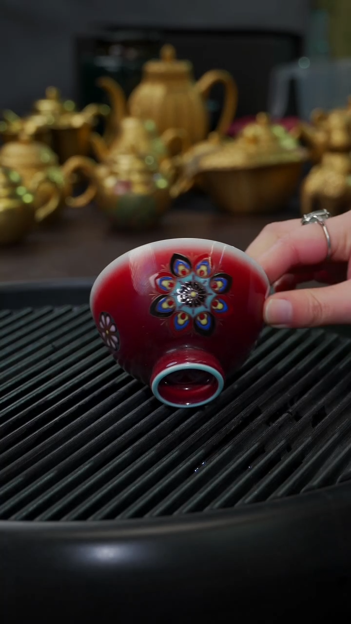 【闪购商品】杯【宜景窑郎红珐琅彩】杯子 2