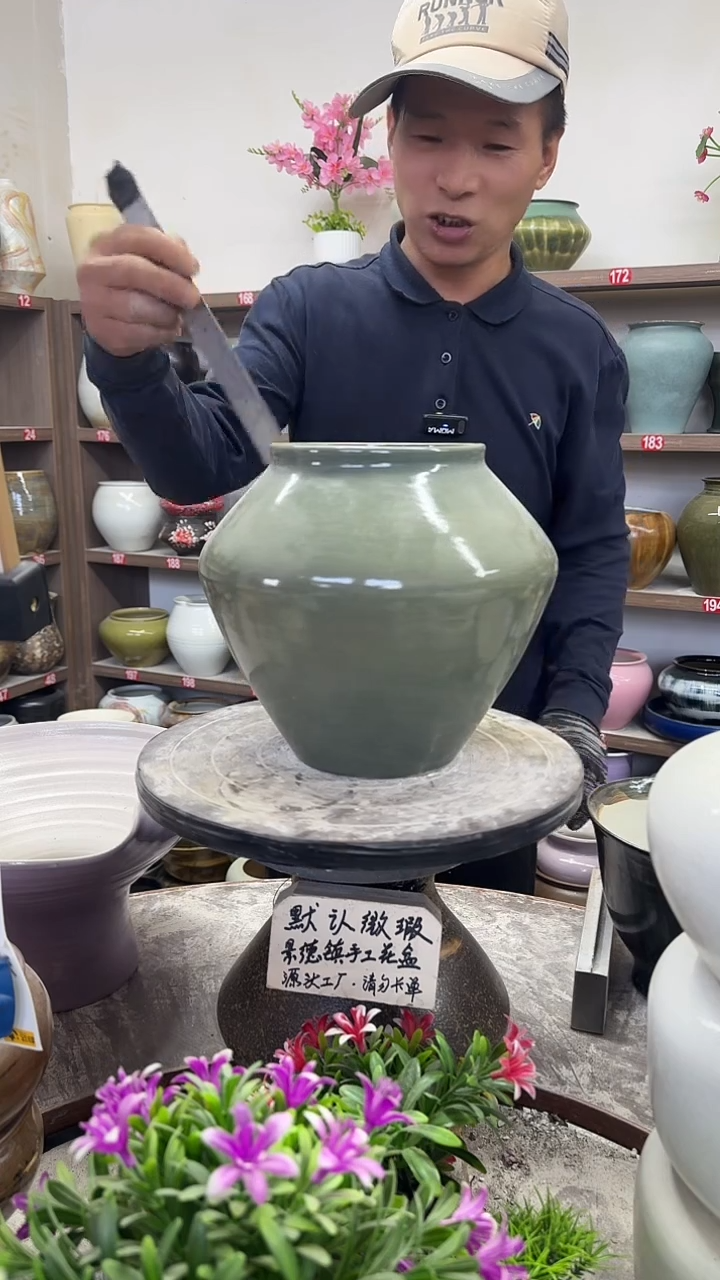 12-1-高21口13瑕-花盆