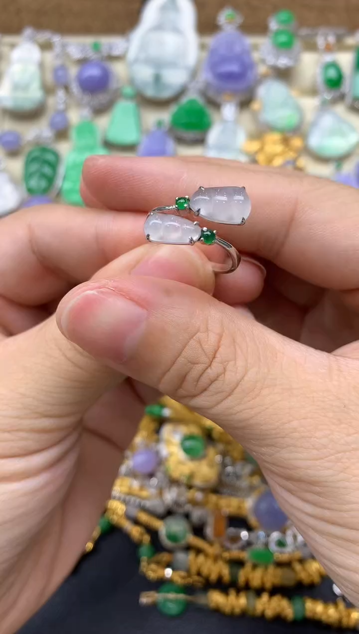【闪购商品】翡翠戒指18K金镶嵌266-中国好珍宝