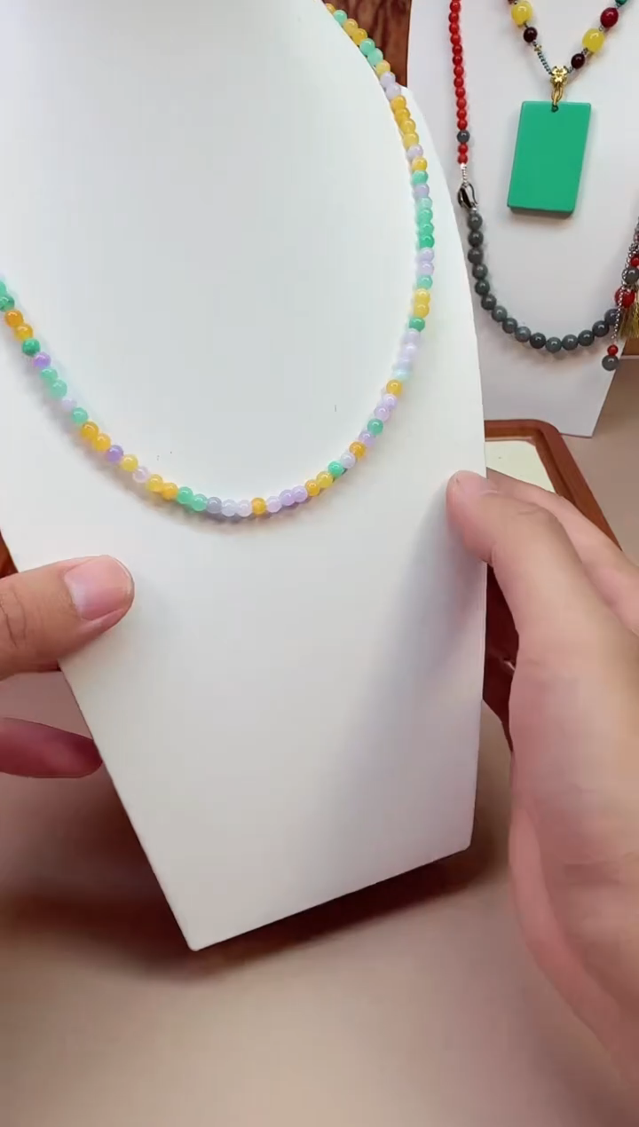 翡翠14K金镶嵌颈饰X112