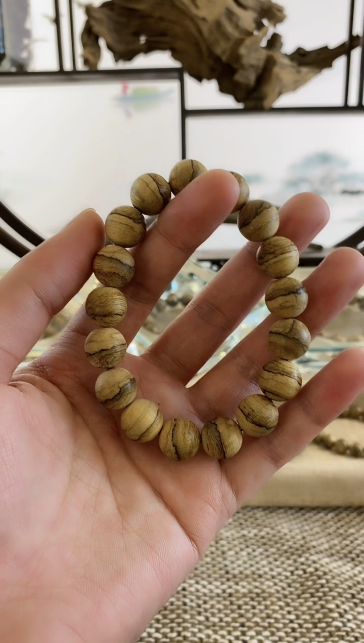 【闪购商品】沉香手串达拉干虎斑老料13MM手串