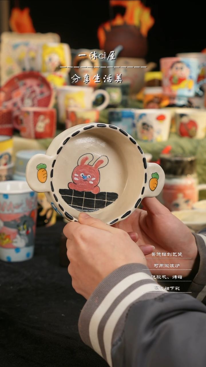 【闪购商品】摆件亲工手绘陶瓷-