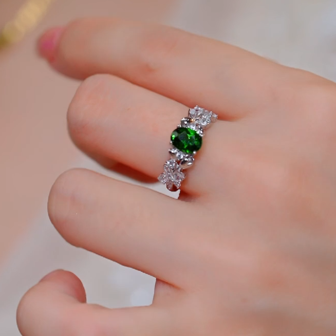 【玉峰珠宝丨安娜严选】透辉石戒指S925银【N7854】多样性发一