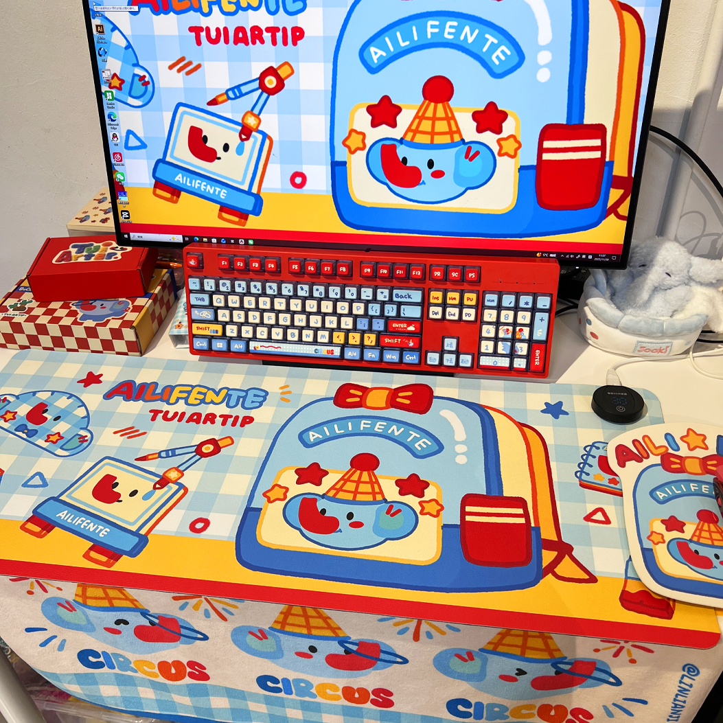 爱力芬特|小象书包加热鼠标垫