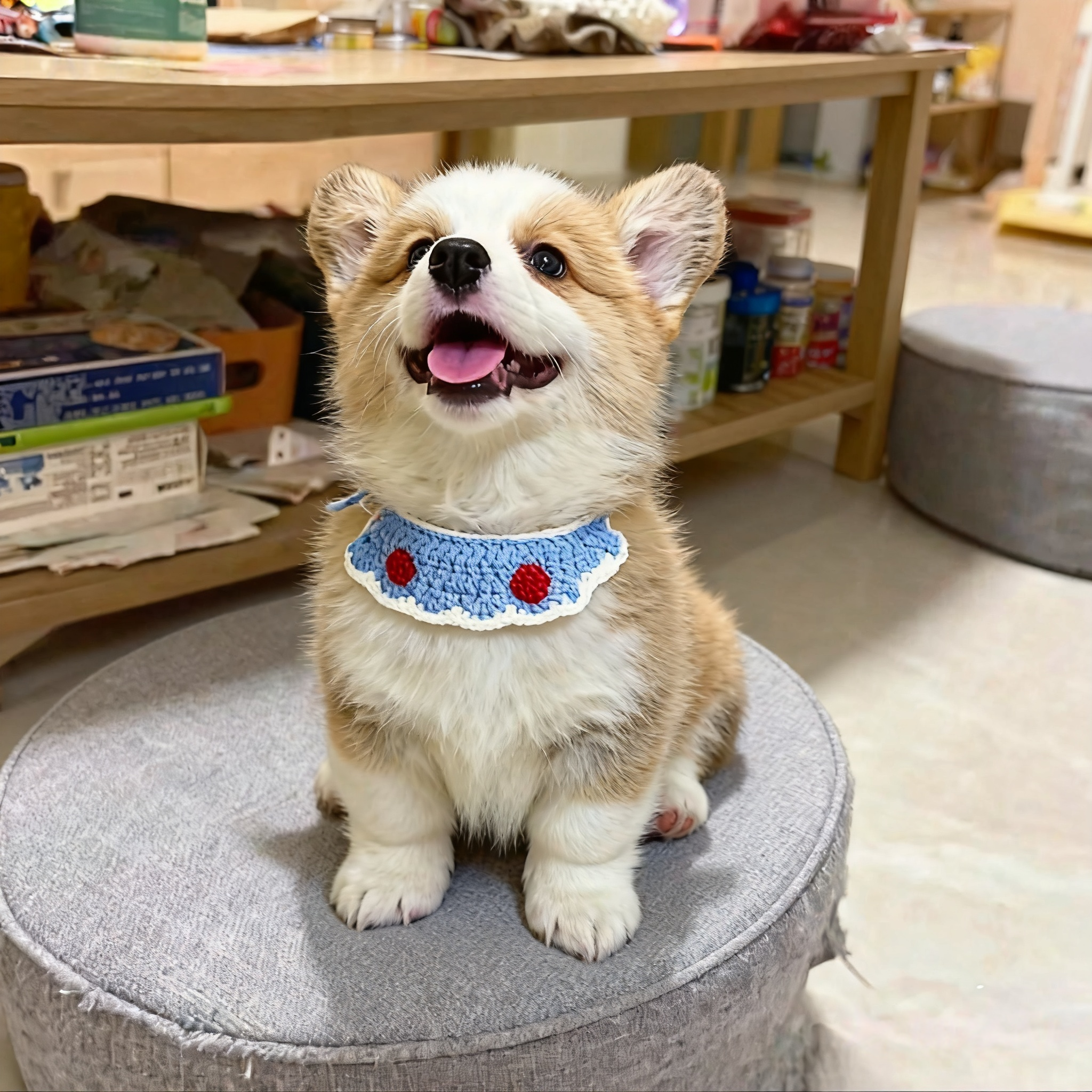 柯基幼犬两色可爱狗活泼双色小短腿小家养家庭狗狗黄白花便宜狗狗